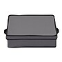 Household Essentials Large Stackable Folding Fabric Charger Plate Storage Box, 4" x 14.5"x 14.5", 14.5 Qt., Gray (52537-1)~#|#~1662E1B5-9000-4BB8-995AFD76996CAB1F_sc7