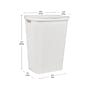 Mind Reader 15.85-Gallon Hamper with Lid, Plastic, White (60FABHAMP-WHT)~#|#~1662ED42-77B5-4ECD-A0692A5B2EF3AA3D_sc7
