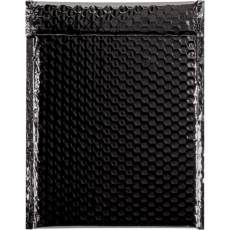 9" x 11.5" Self-Sealing Bubble Mailer, Black, 100/Carton (GBM0911BK) image 1
