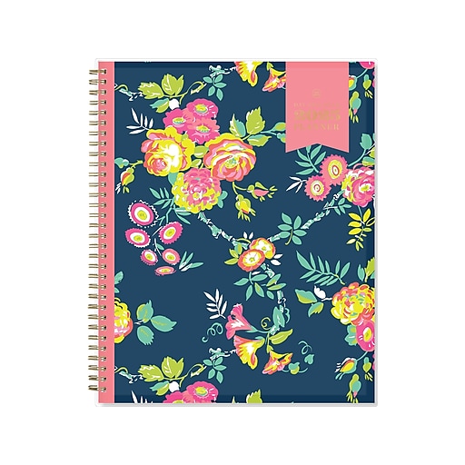 2025 Blue Sky Day Designer Peyton Navy 8.5" x 11" Weekly & Monthly Planner, Plastic Cover