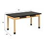 Diversified Woodcrafts School Classroom Rectangular Science Lab Table, 60" x 24", Oak (C760LBBK30N)~#|#~1679C15F-E262-450C-BC96196C9EB10846_sc7