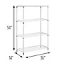 Honey-Can-Do 4-Tier Heavy-Duty Adjustable Shelving Unit with 250-lb Weight Capacity, 14"W, White (SHF-09440)~#|#~168180F5-B506-4162-853BEEE9C09F473C_sc7