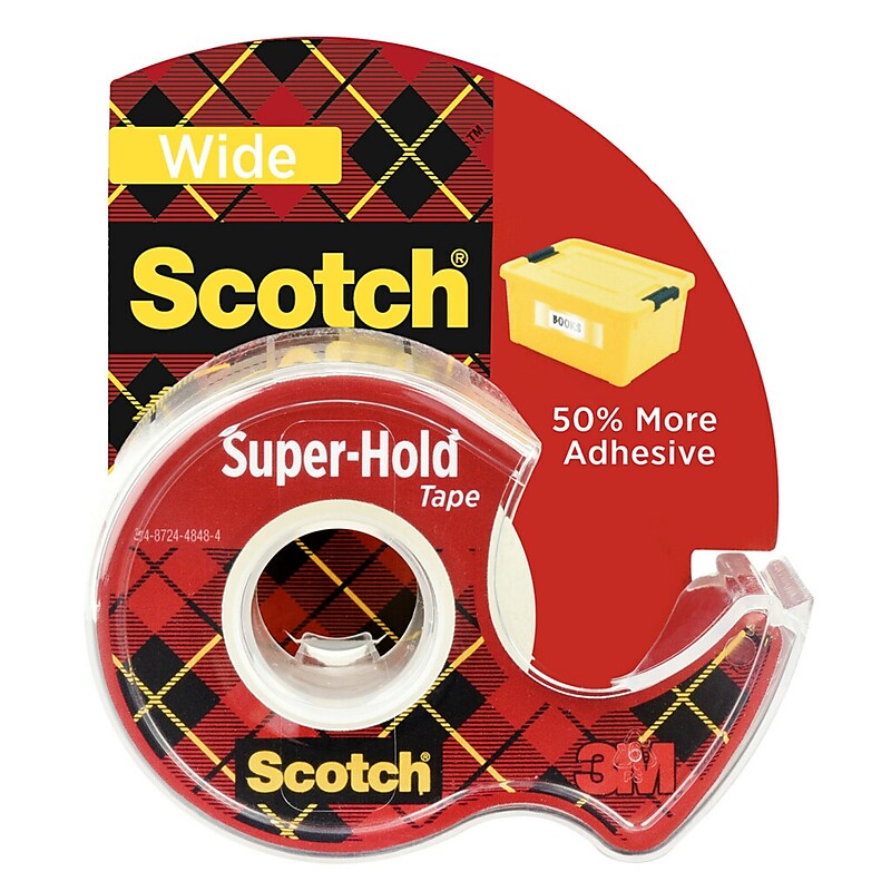 Scotch Super-Hold Invisible Tape, 1.5 in x 18 yds. (198W) image 1