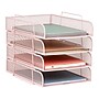 Mind Reader Metal Front Loading Stackable Letter Tray, Letter/Legal Size, Pink (BSTACK4-PNK)~#|#~1685893D-63F7-4A4A-A3AF6287C62C05CF_sc7
