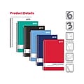 Better Office 3-Subject Notebooks, 5.5" x 9.5", College Ruled, 150 Sheets, /Pack (25746-6PK)
