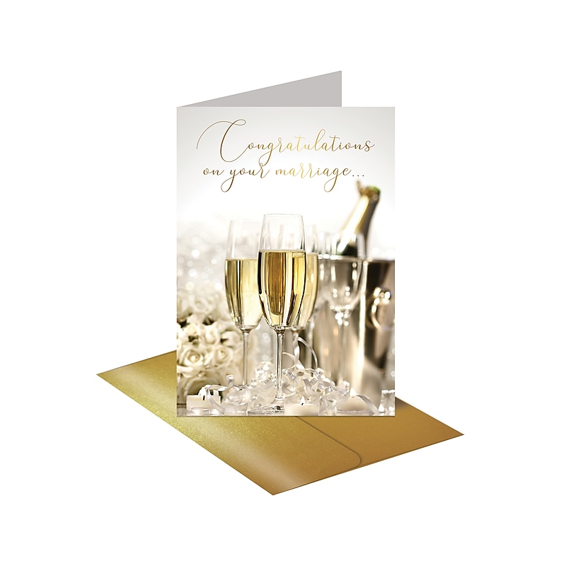 Better Office Wedding Card with Envelope, 7" x 5", Multicolor (64634-1PK) image 1