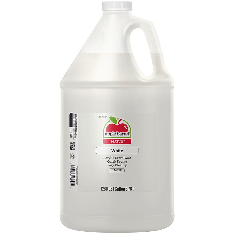 Apple Barrel Acrylic Paint Matte, Gallon, White (APP13455E) image 1