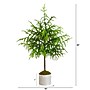 Nearly Natural Artificial Real Touch Norfolk Island Pine in Metal Tin Planter, 3' (T5384)~#|#~168BBAEC-D042-4F0E-8B87201FBA16B447_sc7