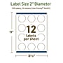 Avery Dissolvable Circle Multipurpose Labels, 2" Dia., Off-white, 120/Pack (94501)~#|#~168BF62E-69D8-4BB1-B3FECA4231C05FCC_sc7