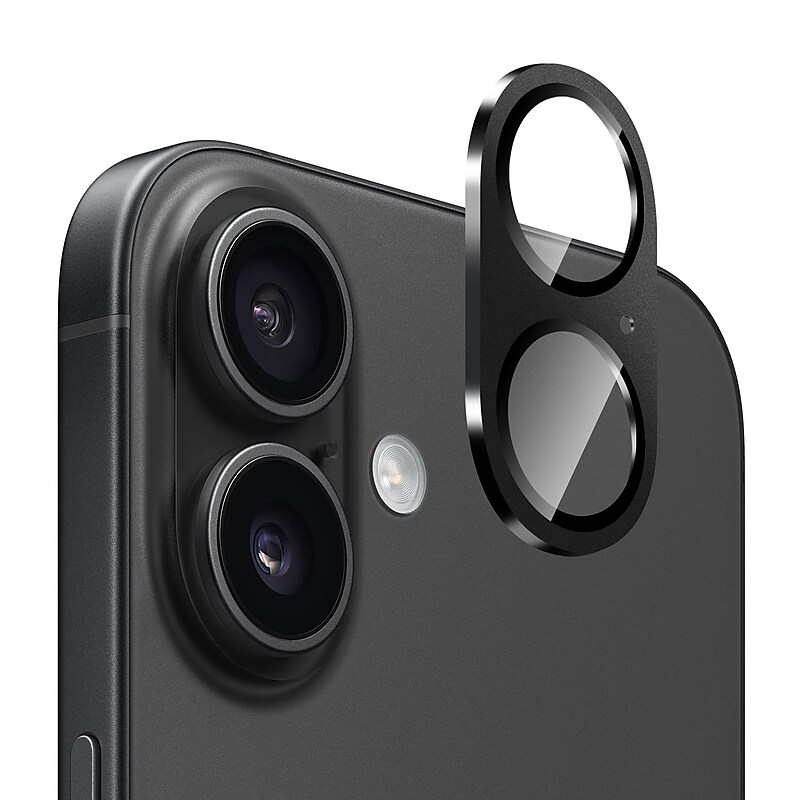 SaharaCase ZeroDamage Glass Camera Lens Protector for Apple iPhone 16/16 Plus, Black (ZD00159) image 1