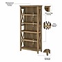 Bush Furniture Key West 66"H 5-Shelf Bookcase with Adjustable Shelves, Reclaimed Pine Laminated Wood, 2/Set (KWS046RCP)~#|#~1696CB90-DEDF-45EA-98F9D6AED0EEF4E6_sc7