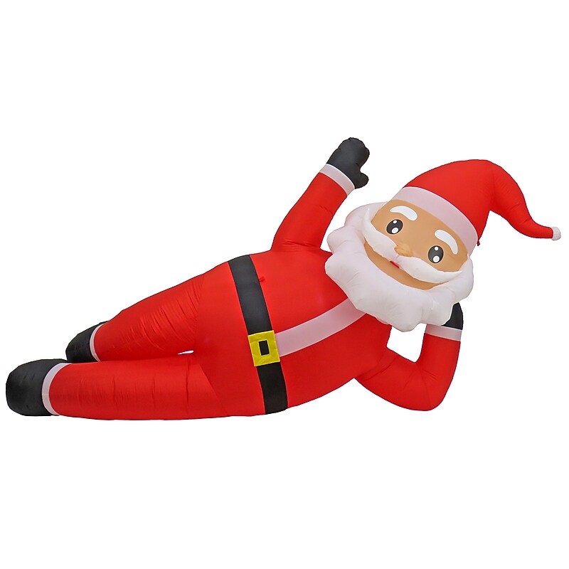 National Tree Company First Traditions 12' Inflatable Relaxing Santa (FRT100-JAY10222) image 1
