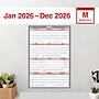 2026 Staples 36" x 24" Yearly Dry-Erase Wall Calendar, Reversible, Red (ST63004-26)~#|#~169EAC74-BE8E-4D48-98435500C2E1513F_sc7