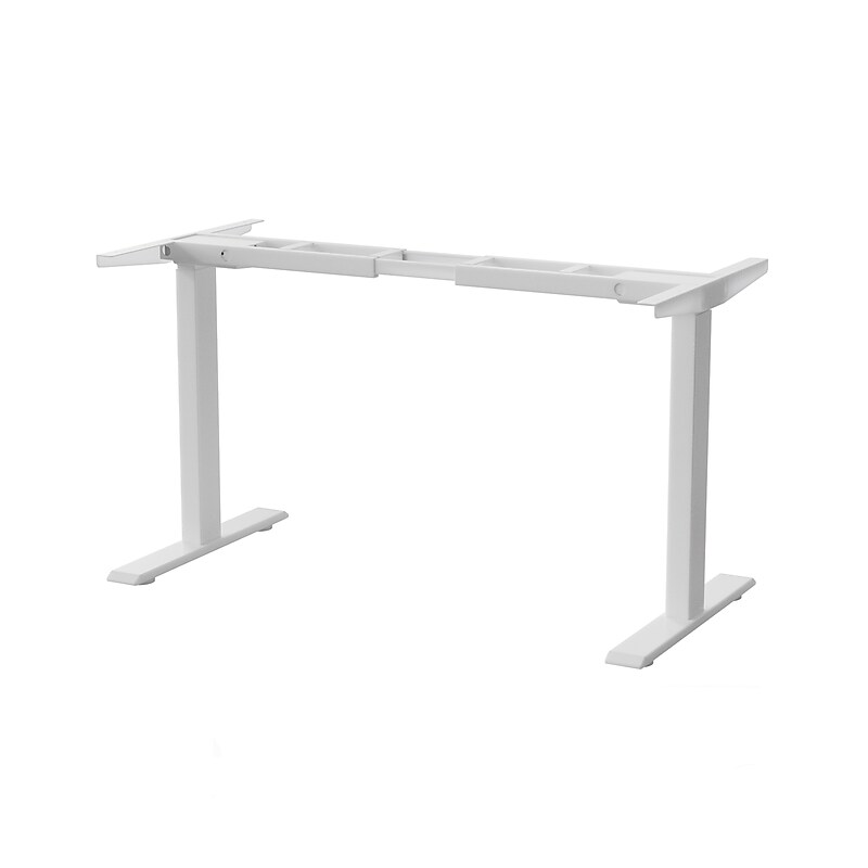 Uncaged Ergonomics RISE UP Electric Adjustable Height Steel Ergonomic Sit Stand Office Desk Frame, White (RUW) image 1