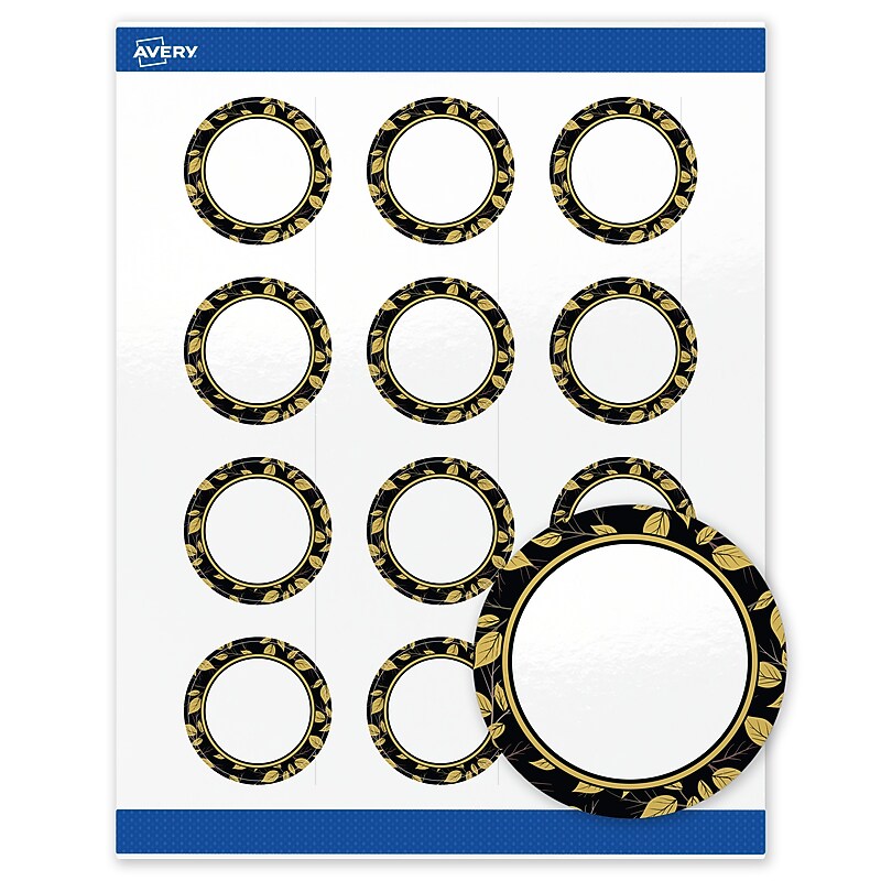 Avery Round Laser/Inkjet Multipurpose Labels, 2", White, 120/Pack (19479370838) image 1