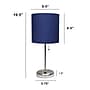 Creekwood Home Oslo 19.5" LED Table Lamp with USB Port, Brushed Steel/Navy Blue Shade (CWT-2012-NV-LB)~#|#~16A31035-F8BD-4168-BD83028038CB1B79_sc7