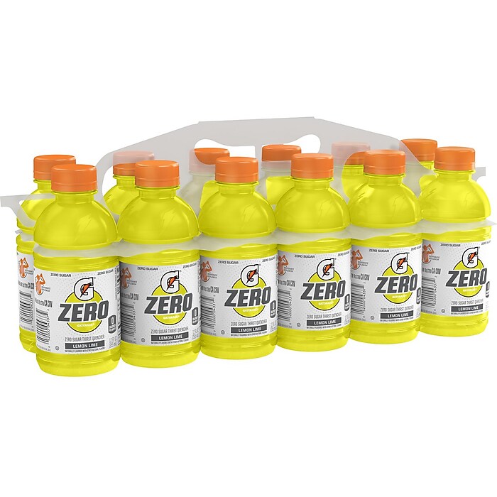 Gatorade Zero Sugar-Free Lemon-Lime Sports Drink, 12 fl. oz., 24