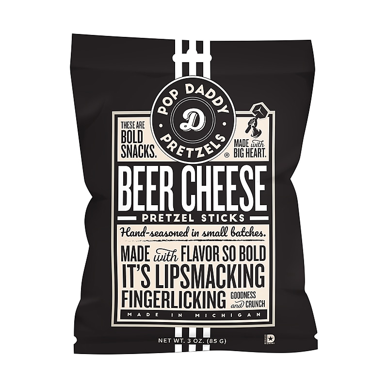 Pop Daddy Perrin Beer Cheese Seasoned Pretzel Sticks, 45 oz., 15/Pack (220-02549) image 1