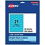 Avery Printable Oval Multipurpose Labels, 1-1/8" x 2-1/4", Bright Blue, 420/Pack (94054)~#|#~16B0C961-E00B-47AE-A5777EA8EBF58AEB_sc7