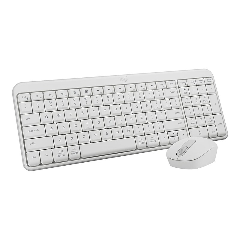 Logitech MK250 Wireless Keyboard and Optical Mouse Combo, Off-White (920-013511) image 1