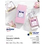 Avery Print-to-the-Edge Laser/Inkjet Square Labels, 1 1/2" x 1 1/2", White, 600 Labels/Pack (22805)~#|#~16B1AC14-5502-4E09-A15C5482303AB0ED_sc7