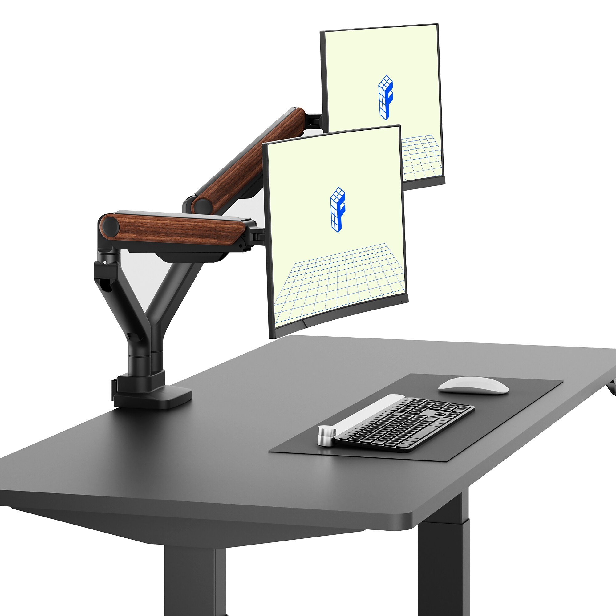FlexiSpot MA9 Premium Dual Monitor Mount, Up to 49″ Monitors Black (MA9-D-DP-US) Sansujyuku sansujyuku.com