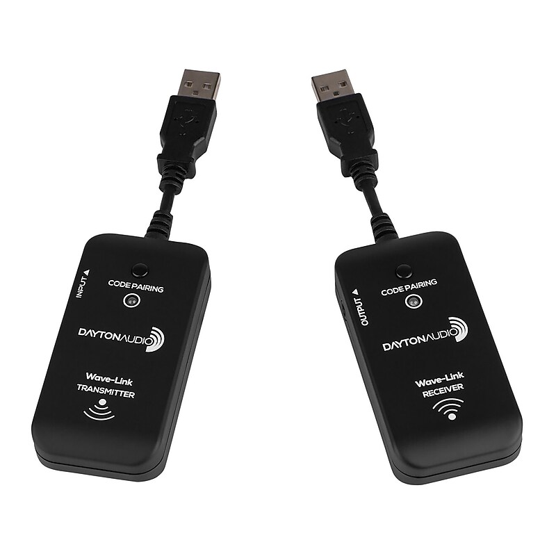 Dayton Audio Wave-Link WLS 2.4-GHz Full-Range Wireless Transmitter Receiver for Subs & Speakers, Black image 1
