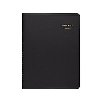2023-2024 AT-A-GLANCE 8.25" x 11" Academic Weekly Appointment Book Planner, Black (70-957-05-24)