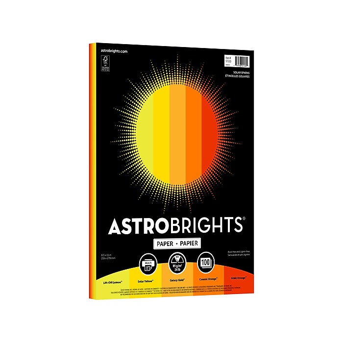 11 X 17 Copy Paper Quot;Astrobrights Pack Of 500 Sheets