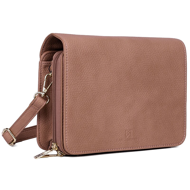 Karla Hanson Madison aux Leather Cross-Body, Pink (22701PINK) image 1
