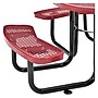 Global Industrial 46" Round Picnic Table, Expanded Metal, Red (277150RD)~#|#~16C0E4CC-FB4B-4FBB-A71A0A4D2F80FE90_sc7