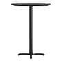 Flash Furniture TopGuard 31.25" Round Wood Dining Table with X-Base, Black Faux Marble/Black Base (STRD31BMAT2222B)~#|#~16D2F5B7-5832-48DF-9EF55BE41446C7D1_sc7