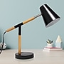 Creekwood Home Nordic LED Desk Lamp, 15.5", Matte Black/Wood (CWD-1020-BK)~#|#~16D439DF-FF3B-4BE3-A56F05E69CAAA08F_sc7