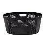 Mind Reader 10.57-Gallon Laundry Basket with Handles, Plastic, Black, 2/Set (2HHAMP40-BLK)~#|#~16D8EEE1-974F-41A2-99DB5A6E795081F8_sc7