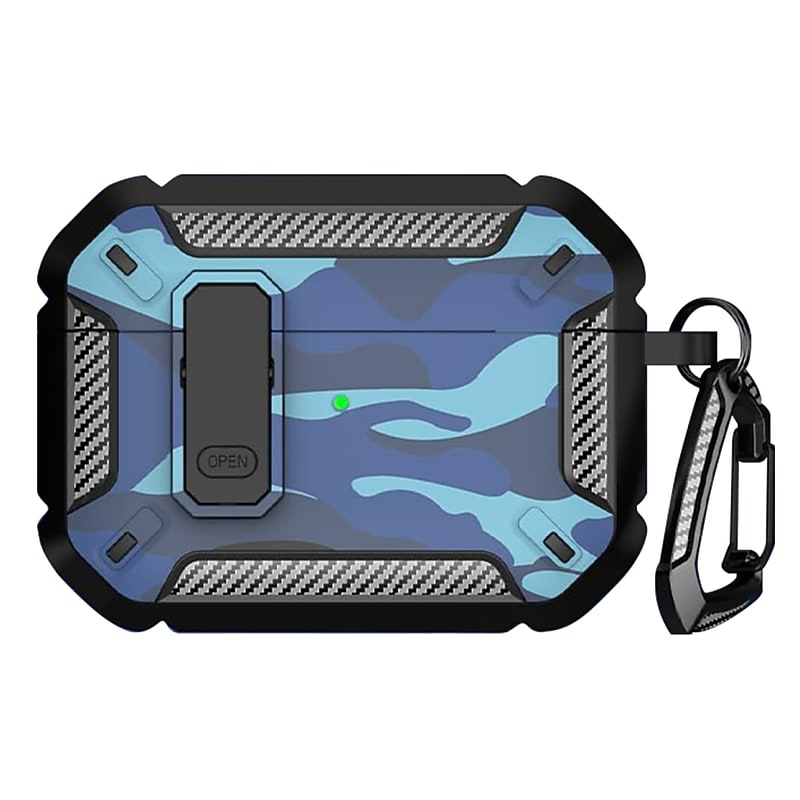 SaharaCase Raider Series Heavy Duty Secure Lock Case for Airpods Pro 3, Shock Absorbing Corners, Camo Blue (HP00222) image 1