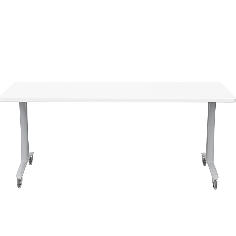 Safco Rumba Training Room Table, 24" x 72", Designer White (RBA7224TCASLDSWT) image 1