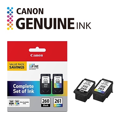 Canon PG-260/CL-261 Black/Tri-Color Standard Yield Ink Cartridge, 2/Pack (3725C006) Sansujyuku sansujyuku.com