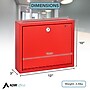 AdirOffice Steel Multipurpose Interoffice Mailbox Drop Box, Large, Red (631-03-RED-PKG)~#|#~16FA43F8-93B3-44A6-B00A3747817B5C3B_sc7