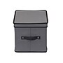 Household Essentials Large Stackable Folding Fabric Champagne Flute Storage Box, 9.75" x 14.5"x 11", 27 Qt., Gray (52544-1)~#|#~16FAA200-1097-4D5A-BAA726C9536C4D6A_sc7
