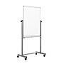 Luxor Double Sided Magnetic Porcelain Mobile Dry-Erase Whiteboard Easel, Aluminum Frame, 30"W x 40"H (DEMW001)~#|#~16FB751C-32FC-441C-B09359AF2854C7A8_sc7