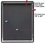 Excello Brands Metal Snap Frame, 18" x 24", Vertical/Horizontal, Wall Mounted, Black (SF-1824-BLK)~#|#~16FCA4A7-2E0F-4F82-AE9124FEE1A36165_sc7