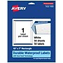 Avery Laser/Inkjet Rectangle Waterproof Multipurpose Labels, 7"  x 10", White, 50/Box (94263)~#|#~17010A28-B81E-4E1E-A169CF23506A7F61_sc7