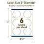 Avery Dissolvable Circle Multipurpose Labels, 3" Dia., Off-white, 30/Pack (94513)~#|#~170711B1-6531-4F6C-BCA165D422D2B642_sc7