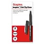 Staples Inspire Felt Tip Pen, Medium Point, 0.7mm, Black Ink, Dozen (ST63329)~#|#~1708074E-9B88-4141-B9A82F17B31D8C7C_sc7