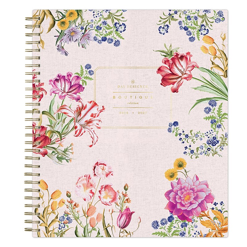 2026-2027 Blue Sky Day Designer 8" x 10" Academic Year Weekly & Monthly Planner, Plastic Cover, Garden Blush (157722) image 1