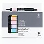 Winsor & Newton Promarker Dual-Tip Alcohol Based Marker, Pastel Tones, 6/Pack (WNX0290113)~#|#~171350DF-48AD-4C3E-AA0ACDA6FB2F25DC_sc7