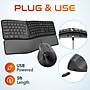 Delton KB250/S38 Wired Ergonomic Keyboard and Optical Mouse Combo, Black (DKME250S38-U)~#|#~1719C10F-408A-4153-9EACF5A0425228EF_sc7