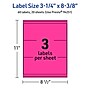 Avery Laser/Inkjet Rectangle Multipurpose Labels, 3-1/4" x 8-3/8", Neon Magenta, 60/Pack (94251)~#|#~171DCDBD-F827-4193-BF7A594B4D09A259_sc7