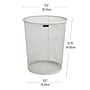 Mind Reader Metal Mesh Trash Can Without Lid, 4.4 Gallon, White, 2/Pack (2CIRGA-WHT)~#|#~171F5AD8-D0D4-4985-AB71632CF9CB3355_sc7