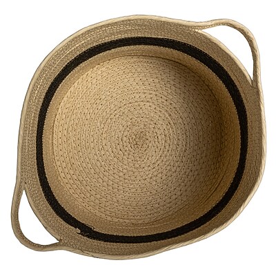 Household Essentials Round Handwoven Paper Rope Basket